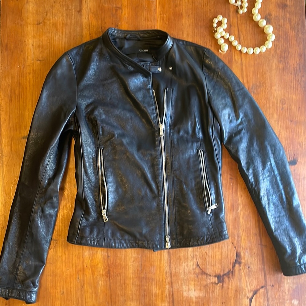 Buttery soft leather moto jacket
